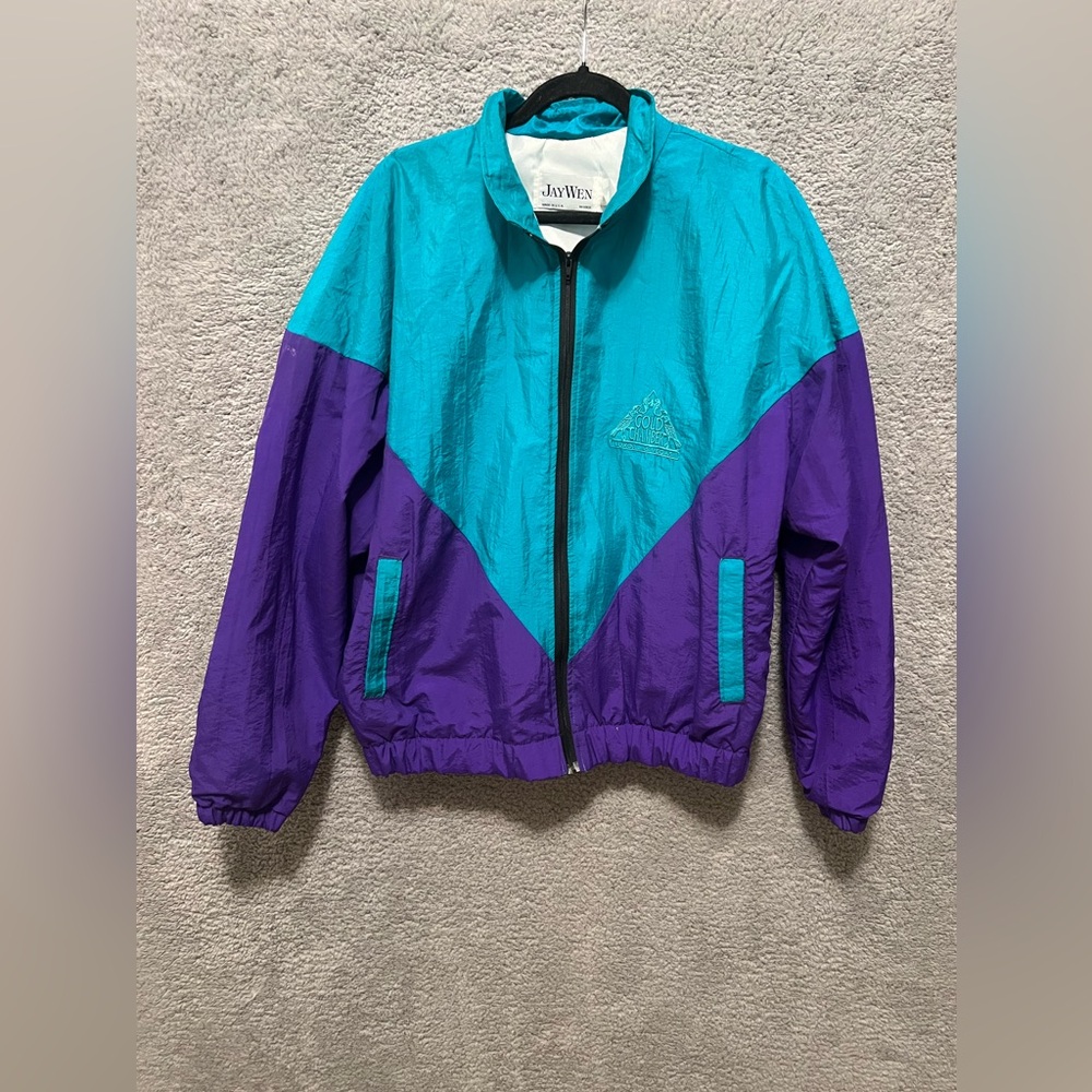 Vintage 90s Hold Chamber Luxor Las Vegas Color Block Windbreaker Jacket Womens L